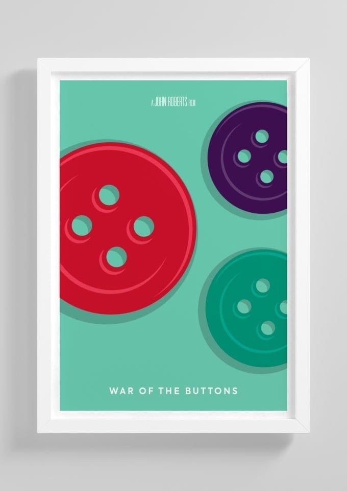 War-Of-The-Buttons-Minimalist-Movie-Poster-with-Frame