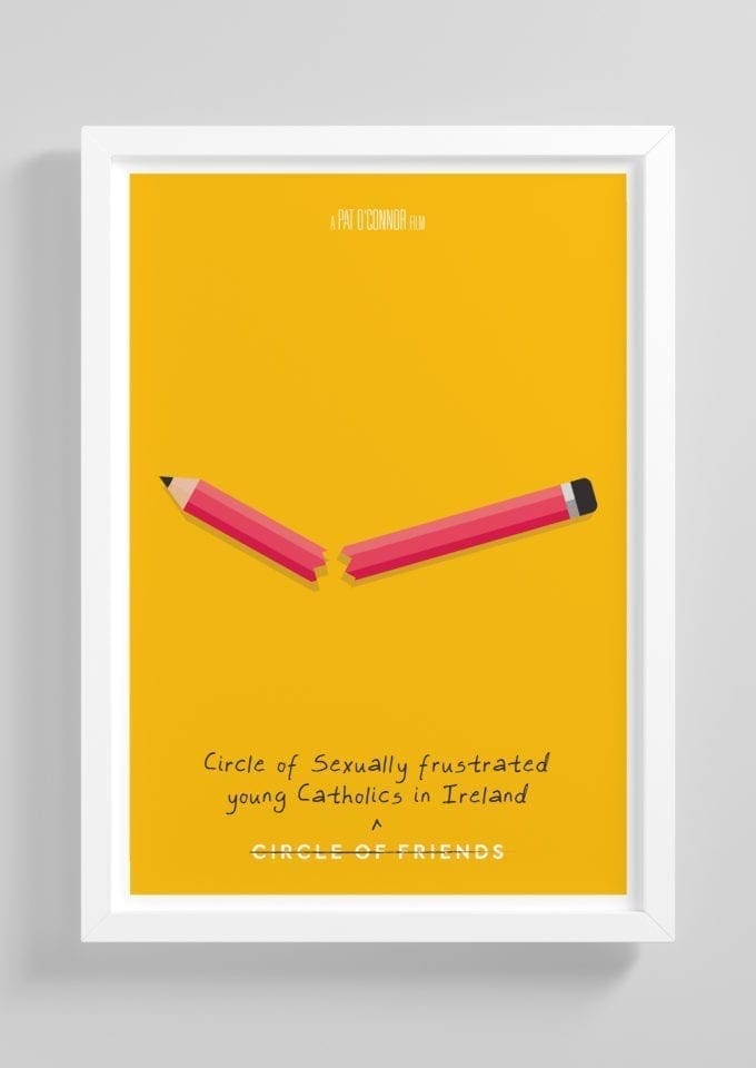 Circle-of-Friends-Minimalist-Movie-Poster-with-Frame