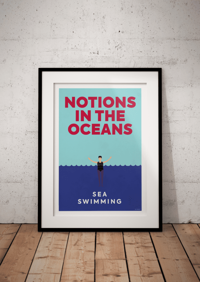Irish Artist Sea Swimming Print